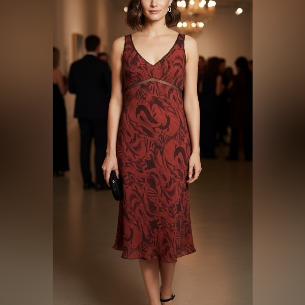 J. Crew Silk & Mesh 90s Style Slip Dress